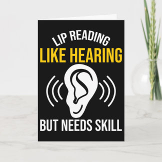 Tarjeta Lectura de Labios Como Sordera Auditiva 