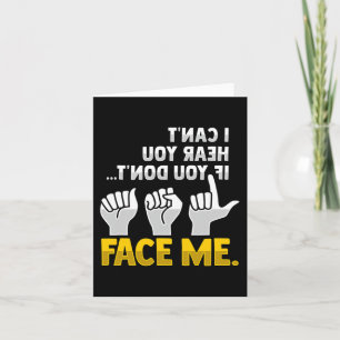 Tarjeta Lectura de Labios Gestos de Mano ASL Sordera Pérdi