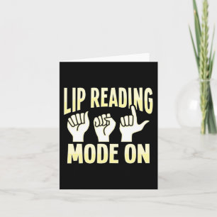 Tarjeta Lectura de Labios Gestual de Mano ASL Pérdida de A