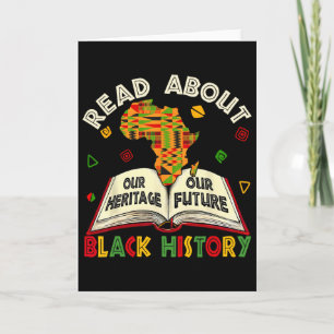 Tarjeta Lectura Vintage Sobre Historia Negra Kente Mapa Af