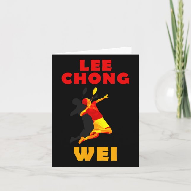 Tarjeta Lee Chong Wei Dminton Tee (Anverso)