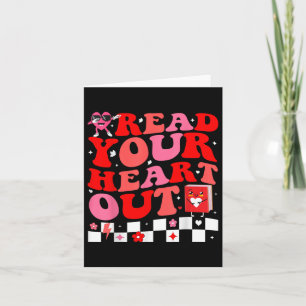 Tarjeta Lee tu corazón Cute para mujeres profesoras amor R
