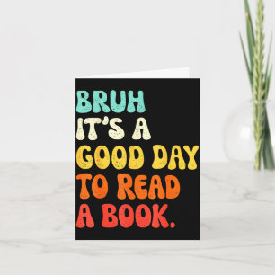 Tarjeta Lee un libro bruh genial ela profesora de inglés l