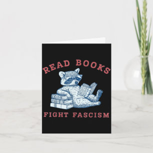 Tarjeta Leer libros lucha contra el fascismo resistencia d