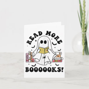 Tarjeta Leer más libros Spooky Boo Book Avers Halloween L