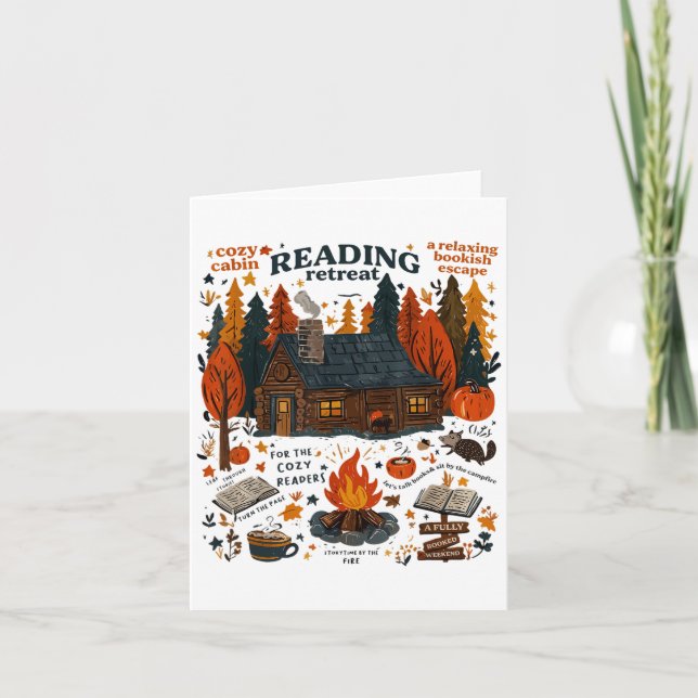 Tarjeta Leer Retret Ghost Leer más libros Divertidos pesad (Anverso)