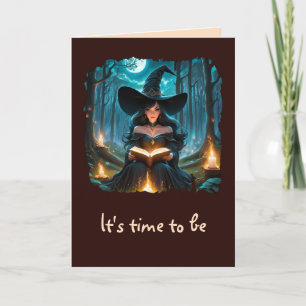 Tarjeta Leer un libro - Wicca Halloween 2