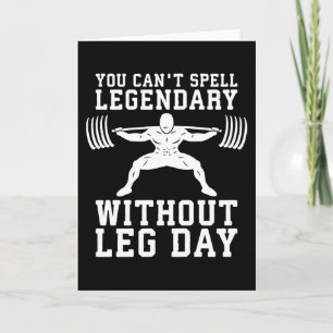 Tarjeta Leg Day - Legendario - Squat - Gym Inspirador