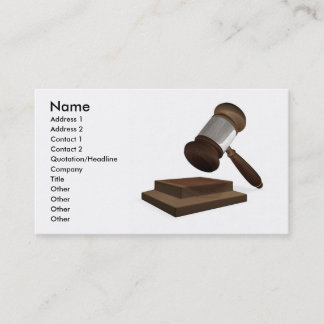 Tarjeta legal o de la subasta de visita