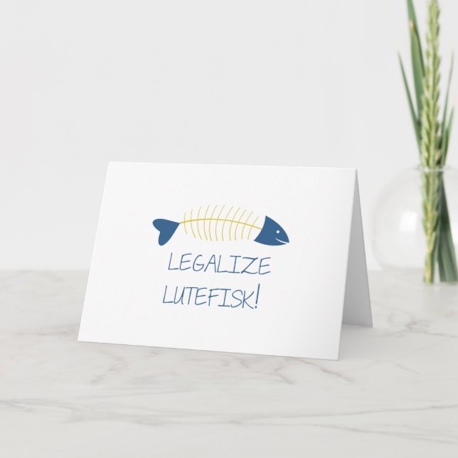 Tarjeta Legalizar pescado de Lutefisk (Anverso)