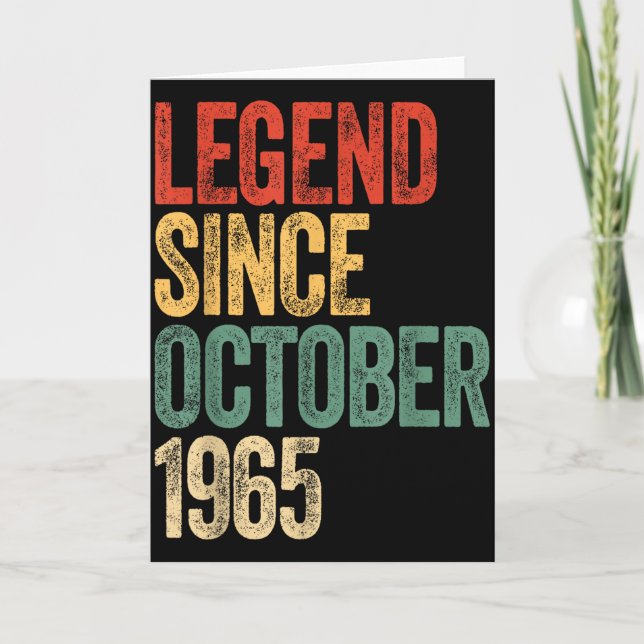 Tarjeta Legend 1965 60th Birthday For Men Women 60 Years O (Anverso)