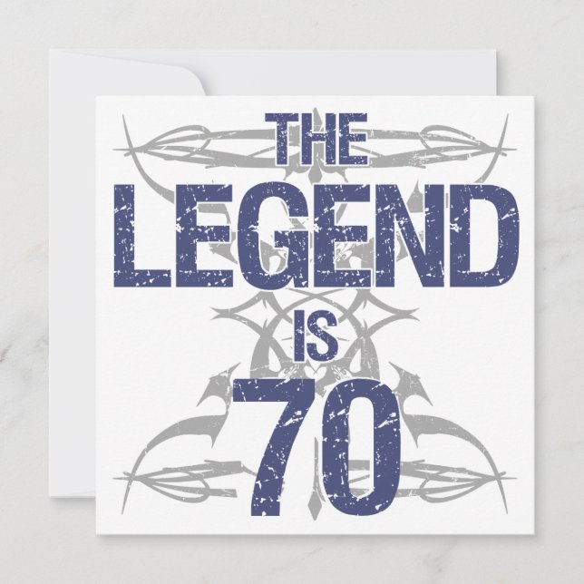Tarjeta Legend 70.º cumpleaños (Anverso)