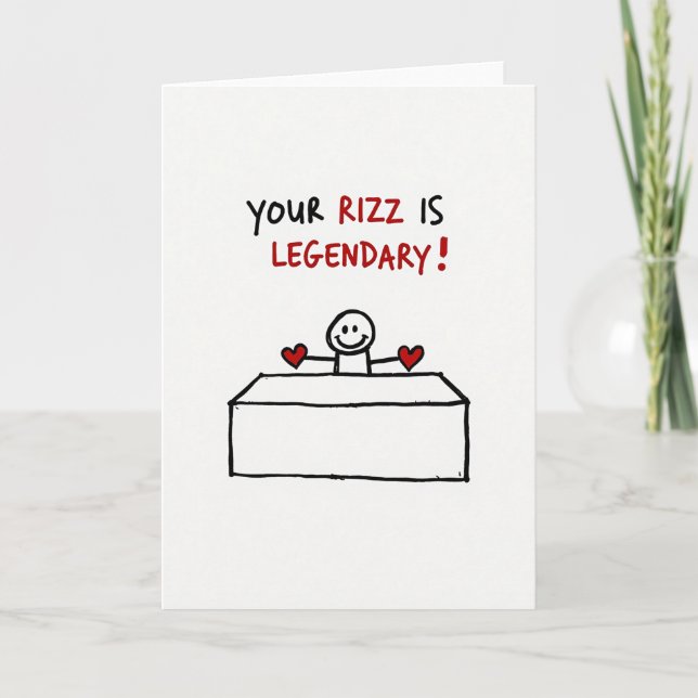 Tarjeta Legendaria Divertida Rizz (Anverso)