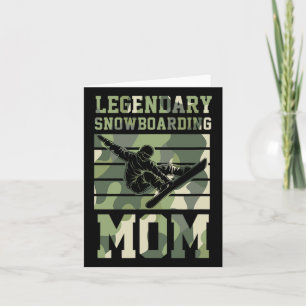 Tarjeta Legendaria snowboarding Mom 80s Retro Snowboarder