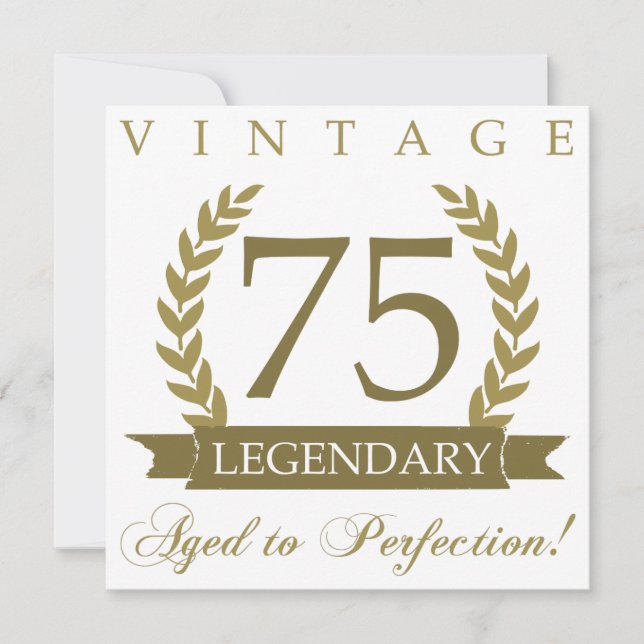 Tarjeta Legendario 75º cumpleaños (Anverso)