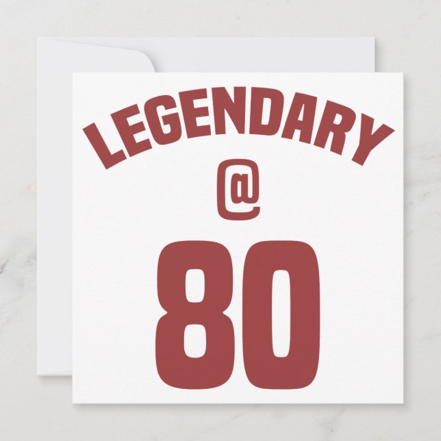 Tarjeta Legendario 80 cumpleaños (Anverso)