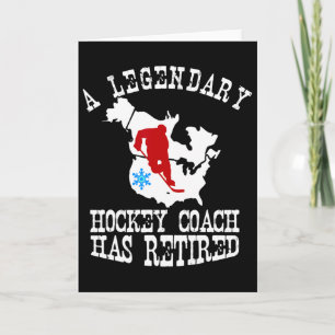 Tarjeta Legendario entrenador de hockey se ha retirado Par