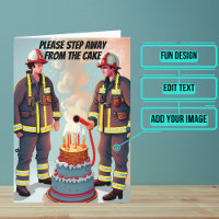 Lejos del cumpleaños de Cake Funny Fireman