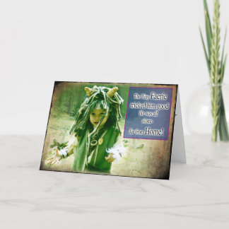Tarjeta Lejos del duende casero