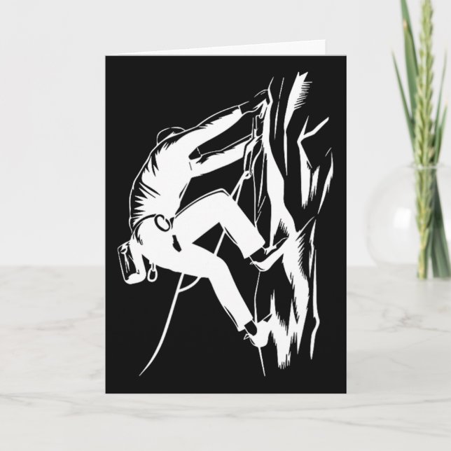 Tarjeta #lele Bergsteiger Mountain Climbing Rock Climber M (Anverso)