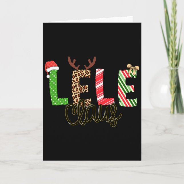 Tarjeta Lele Claus Xmas Happy Family New Santa Claus Chris (Anverso)