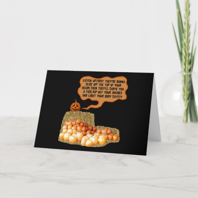 Tarjeta Lema divertido Halloween (Anverso)
