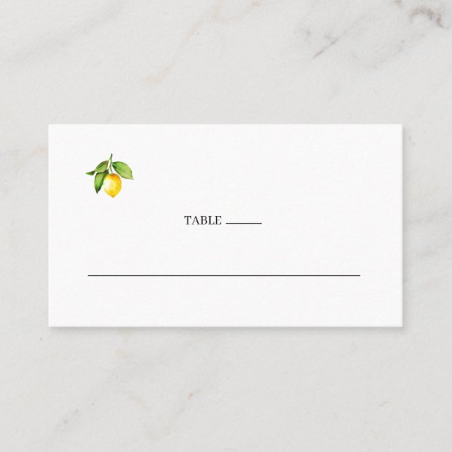 Tarjeta Lemon Boda Flat Place (Anverso)