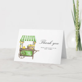 Tarjeta Lemon Citrus - bridal shower thank you card