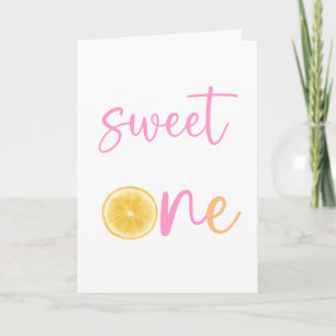 Tarjeta Lemon Citrus Sweet One Happy Birday Card