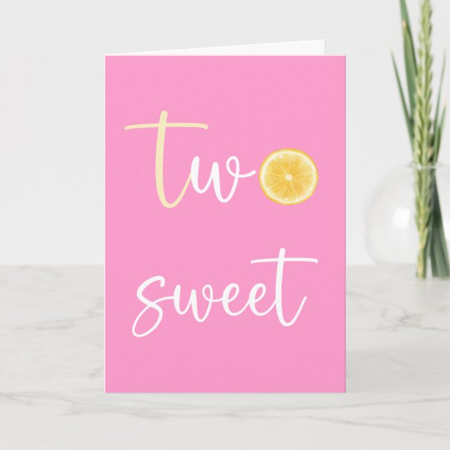 Tarjeta Lemon Citrus Two Sweet Happy Birthday Card (Anverso)