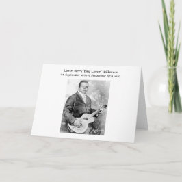 Tarjeta Lemon Henry Blind Lemon jefferson 1926