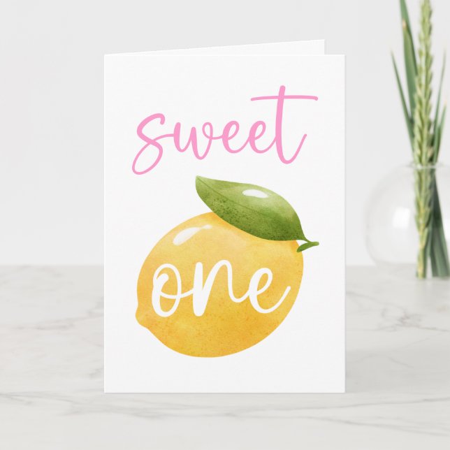 Tarjeta Lemon Sweet One Happy Birday Card (Anverso)