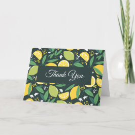 Tarjeta Lemon y Limes Fruit Pattern Gracias