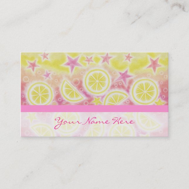 Tarjeta Lemonade rosa banda horizontal (Anverso)