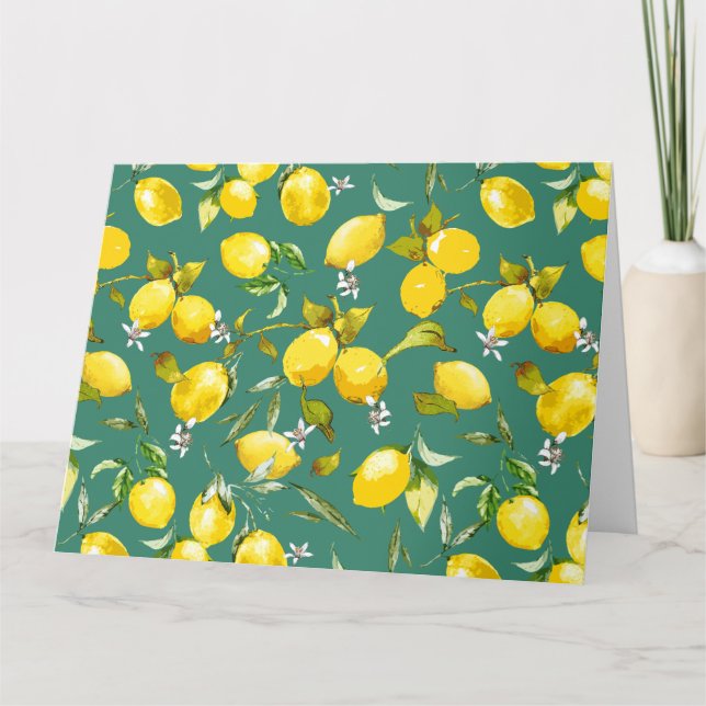 Tarjeta Lemones acuarelas 6 (Anverso)