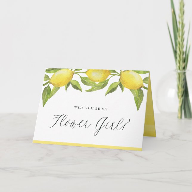 Tarjeta Lemones y vegetación serás mi chica flor (Anverso)