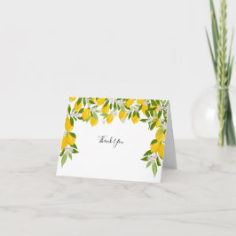 Tarjeta Lemons Blossom Greenery Boda Gracias