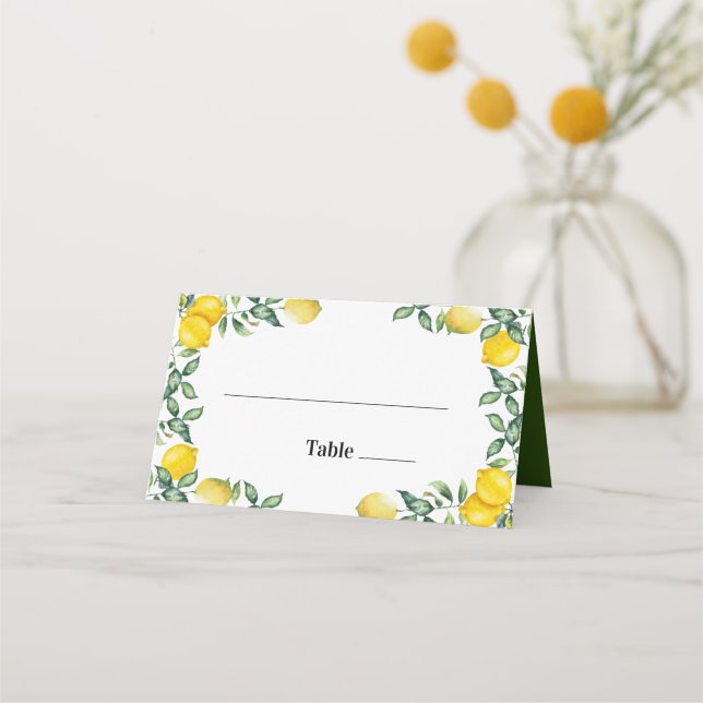 Tarjeta Lemons Boda Place (Anverso)