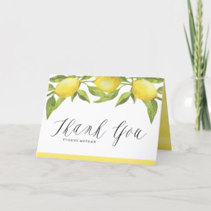 Tarjeta Lemons y Greenery Garland Boda Gracias