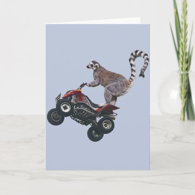 Tarjeta Lemur Saltando (Anverso)