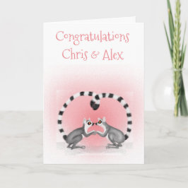 Tarjeta Lemures in love engagement/tarjeta boda