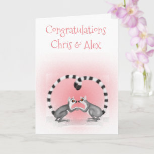 Tarjeta Lemures in love engagement/tarjeta boda