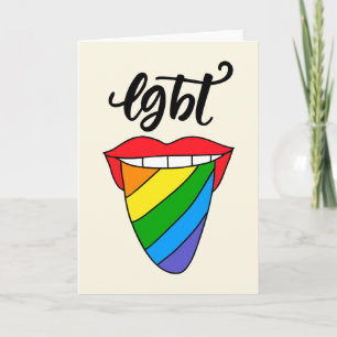 Tarjeta Lengua arcoiris LGBT