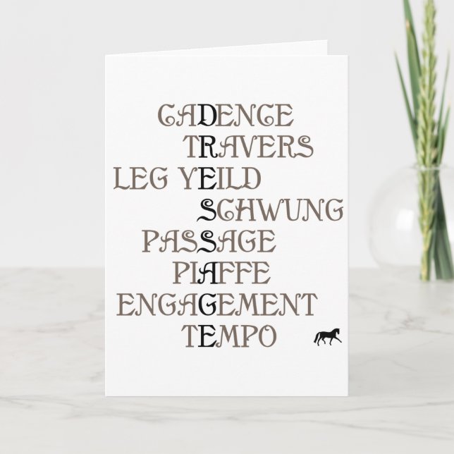 Tarjeta Lengua del Dressage (Anverso)