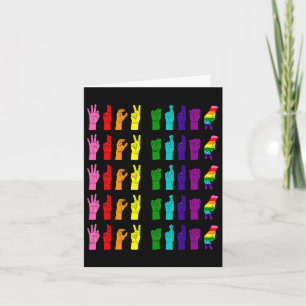 Tarjeta Lenguaje anti Trump sutil de Rótulo Asl Lgbtq Orgu