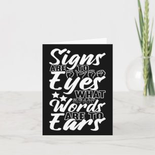 Tarjeta Lenguaje de Rótulo Asl Concienciación Idioma Rótul