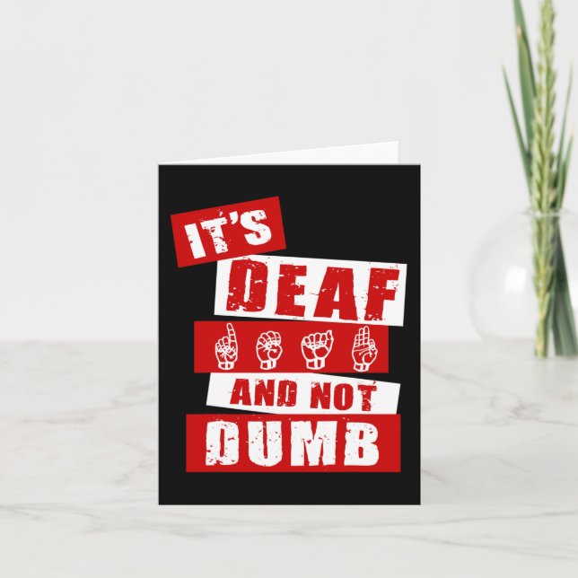 Tarjeta Lenguaje de Rótulo Conciencia Sorda Hand Talk ASL  (Anverso)