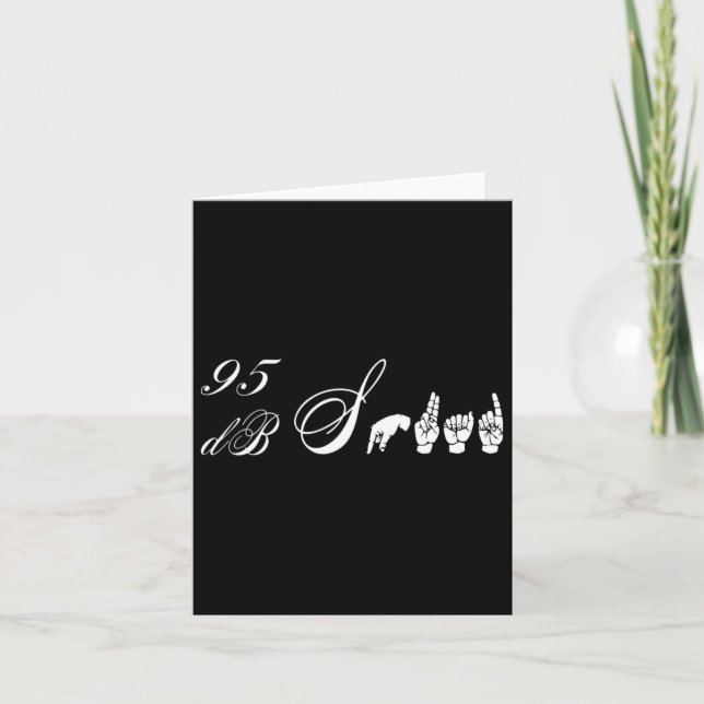 Tarjeta Lenguaje de Señas Manual 95 Db Squad Conciencia de (Anverso)