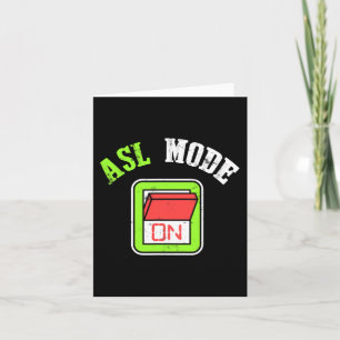 Tarjeta Lenguaje Rótulo americano ASL Im Deaf Awareness