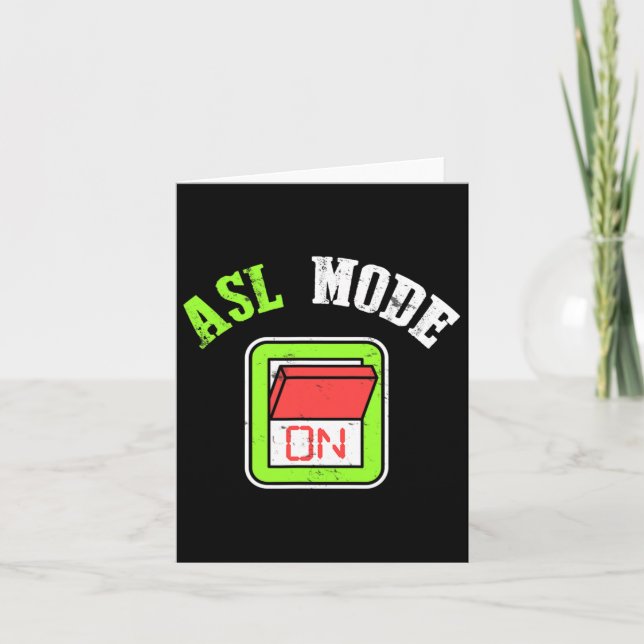 Tarjeta Lenguaje Rótulo Estadounidense Me Hace Conciencia  (Anverso)